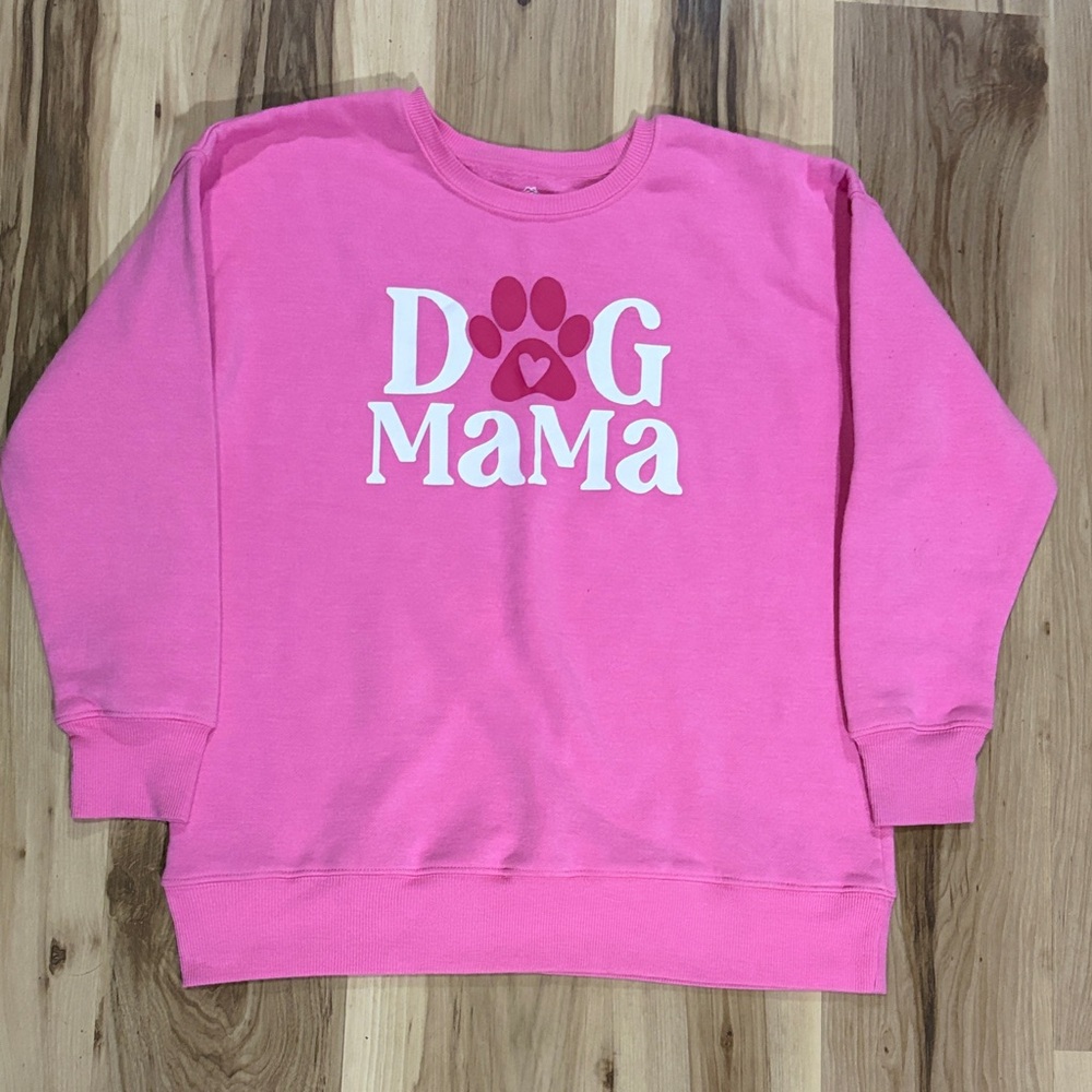 Cozy Pink Dog Mama Sweatshirt